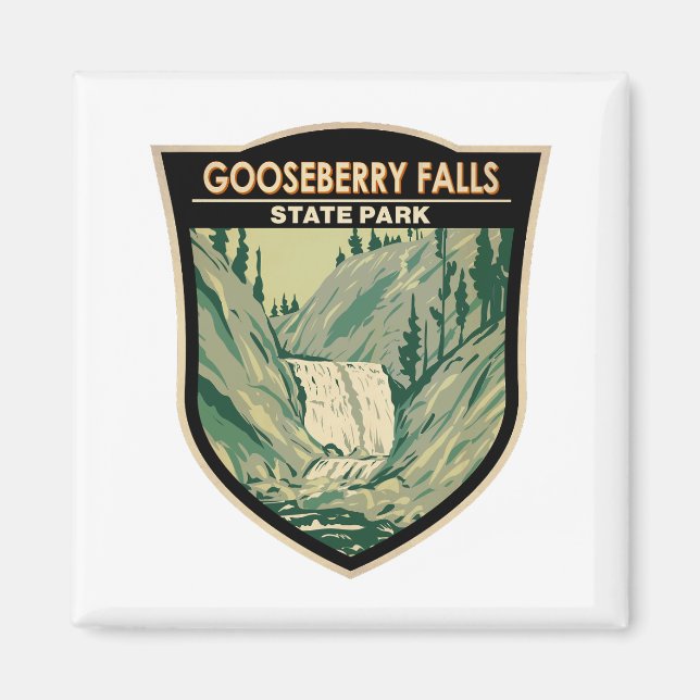 Gooseberry Falls State Park Minnesota Vintage Magnet (Front)
