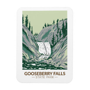 Gooseberry Falls State Park Minnesota Vintage Magnet