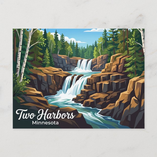 Gooseberry Falls State Park USA Postcard (Front)