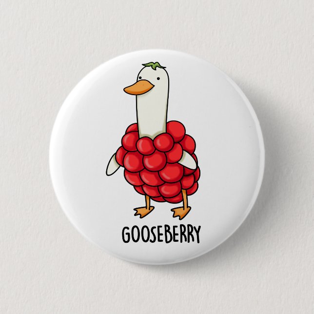 Gooseberry Funny Berry Pun  6 Cm Round Badge (Front)
