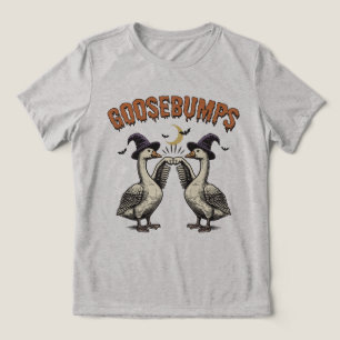 Goosebumps Funny Goose Halloween Tri-Blend Shirt