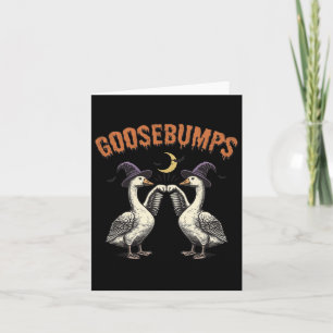 Goosebumps Funny Witch Goose Bumps Puns Halloween  Card