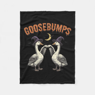 Goosebumps Funny Witch Goose Bumps Puns Halloween Fleece Blanket