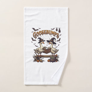Goosebumps Halloween Geese Witch Hats Magic Book_1 Hand Towel