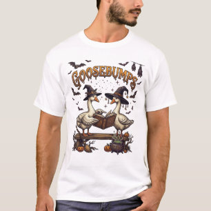 Goosebumps Halloween Geese Witch Hats Magic Book_1 T-Shirt