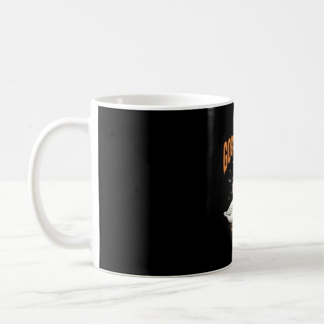Goosebumps Halloween Witch Geese Vector Design Coffee Mug (Left)