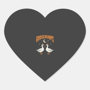 Goosebumps Halloween Witch Geese Vector Design Heart Sticker