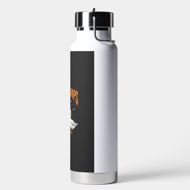 Goosebumps Halloween Witch Geese Vector Design Water Bottle (Left)