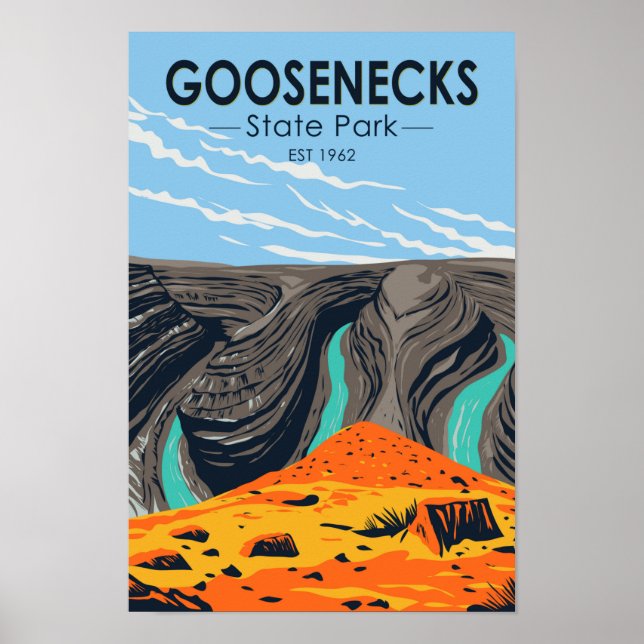 Goosenecks State Park Utah Vintage Poster (Front)