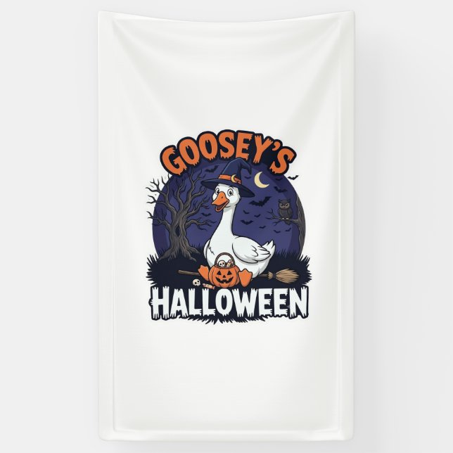 Gooseys Halloween Goose Witch Hat Pumpkin_1 Banner (Vertical)