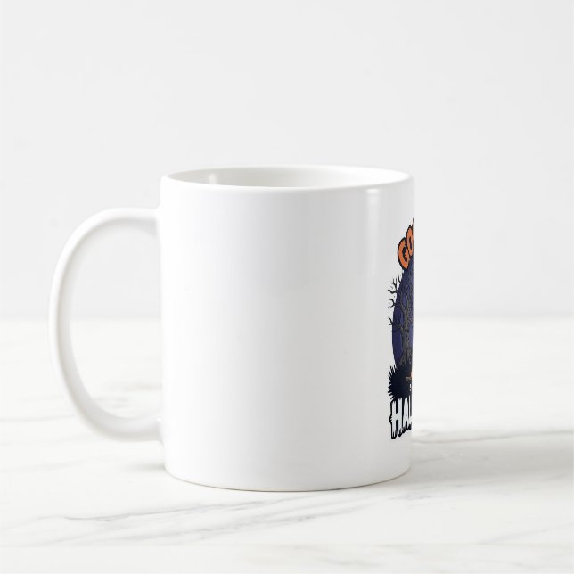 Gooseys Halloween Goose Witch Hat Pumpkin_1 Coffee Mug (Left)