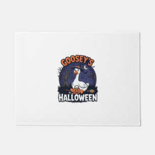 Gooseys Halloween Goose Witch Hat Pumpkin_1 Doormat