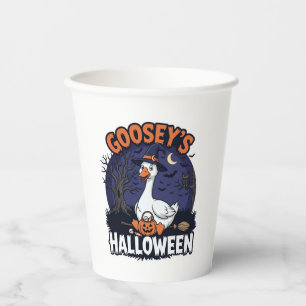 Gooseys Halloween Goose Witch Hat Pumpkin_1 Paper Cups