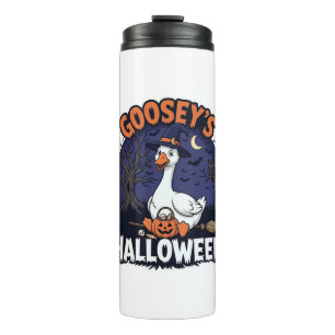 Gooseys Halloween Goose Witch Hat Pumpkin_1 Thermal Tumbler