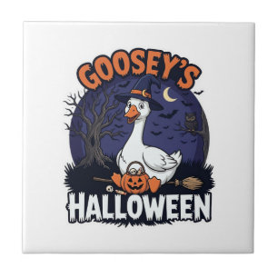 Gooseys Halloween Goose Witch Hat Pumpkin_1 Tile