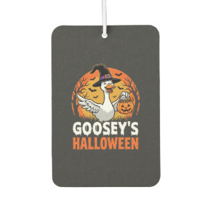 Gooseys Halloween Witch Goose Retro Cartoon Design Car Air Freshener