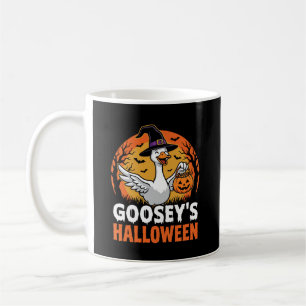 Gooseys Halloween Witch Goose Retro Cartoon Design Coffee Mug
