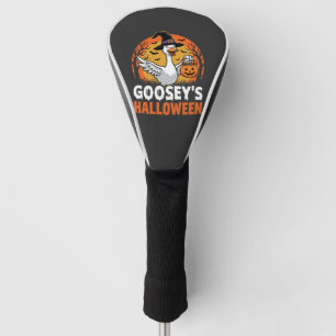 Gooseys Halloween Witch Goose Retro Cartoon Design Golf Head Cover