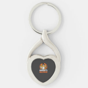 Gooseys Halloween Witch Goose Retro Cartoon Design Key Ring