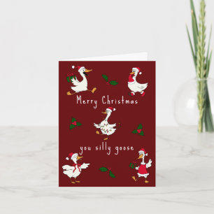 Goosmas Silly Christmas Goose Funny Holiday Card