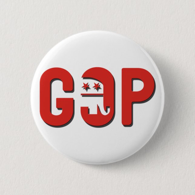 GOP 6 CM ROUND BADGE (Front)
