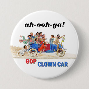 GOP Clown Car 7.5 Cm Round Badge