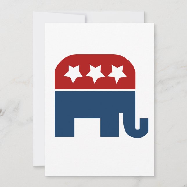 GOP elephant Logo republican  Invitation (Front)
