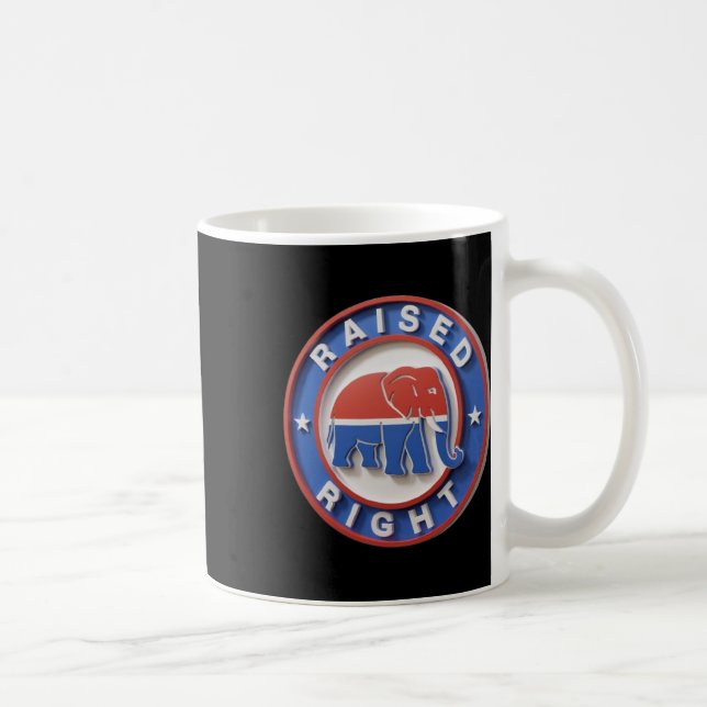 Gop Elephant Marches Proudly Raised Right Legacy  Coffee Mug (Right)