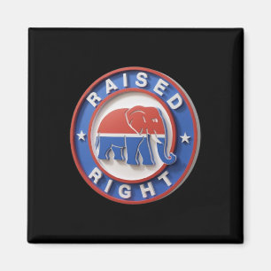 Gop Elephant Marches Proudly Raised Right Legacy Magnet