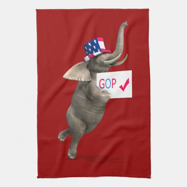 GOP Elephant Tea Towel (Vertical)
