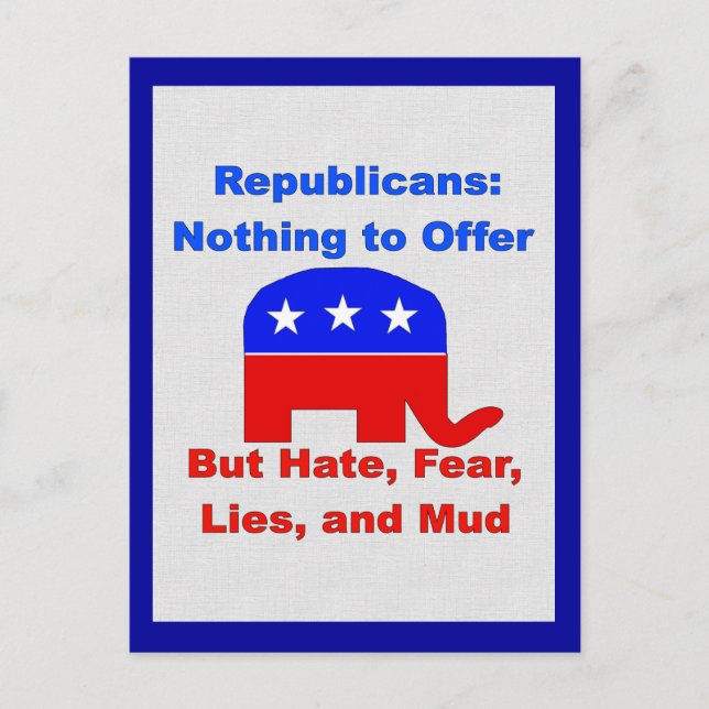 GOP Fearmongers Postcard (Front)