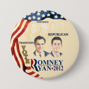GOP Tradition:Romney Ryan 7.5 Cm Round Badge