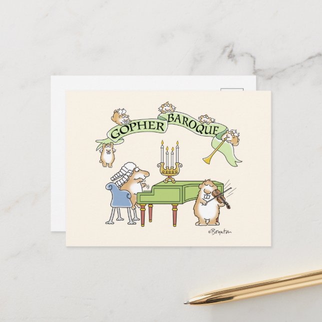 GOPHER BAROQUE by Sandra Boynton Postcard (Front/Back In Situ)