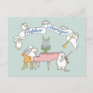 GOPHER BAROQUE postcard by Sandra Boynton