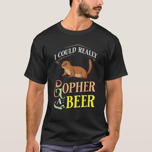 Gopher Hunting Funny Traps T-Shirt (Front)