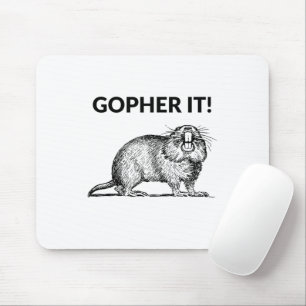 Gopher It Funny Gopher Pun Mouse Pad