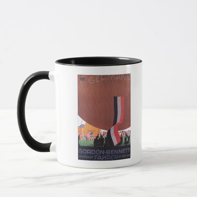 Gordon Bennett Hot-Air Balloon Race Mug (Left)