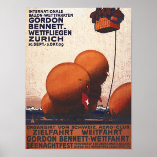 Gordon Bennett Hot-Air Balloon Race Poster
