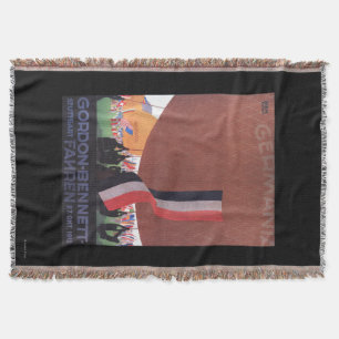 Gordon Bennett Hot-Air Balloon Race Throw Blanket
