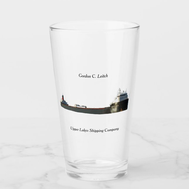 Gordon C. Leitch glass (Front)