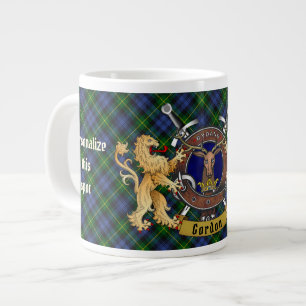 Gordon Clan Badge & Tartan Personalised Large Coffee Mug