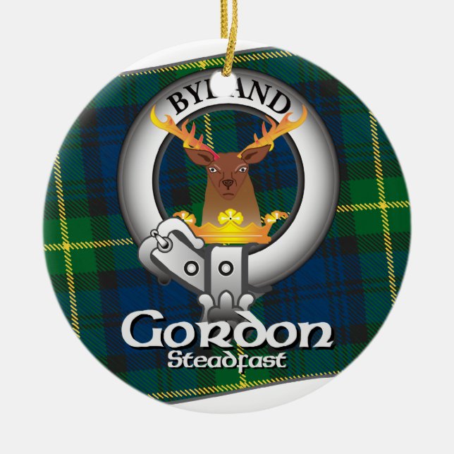 Gordon Clan Ceramic Tree Decoration (Front)