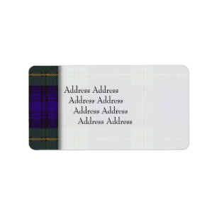 Gordon clan Plaid Scottish tartan Label