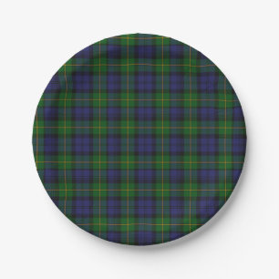 Gordon Clan Tartan Plaid Paper Plate