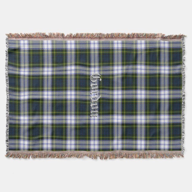 Gordon Dress Tartan Plaid Custom Throw Blanket (Front)