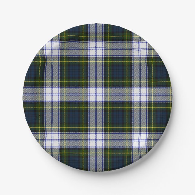 Gordon Dress Tartan Plaid Paper Plate (Front)