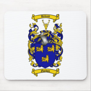 GORDON FAMILY CREST -  GORDON COAT OF ARMS MOUSE PAD