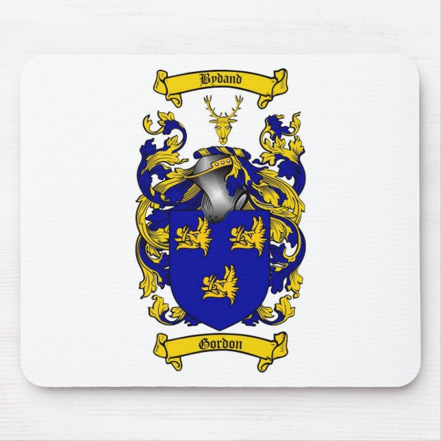 GORDON FAMILY CREST -  GORDON COAT OF ARMS MOUSE PAD (Front)