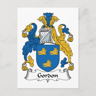 Gordon Family Crest Postcard