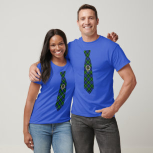 Gordon Scottish Badge & Tartan Necktie  T-Shirt